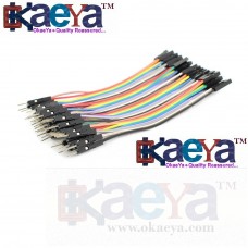 OkaeYa 40pcs 10cm 2.54mm 1pin FeMale to Male jumper wire Dupont cable